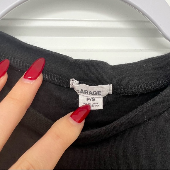 Garage Black Graphic Crop Top - Picture 5 of 6